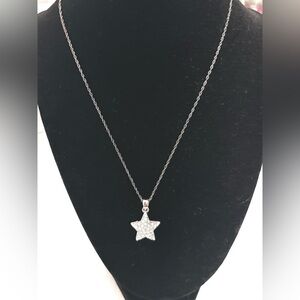 1990’s Vintage Sparkling   Star 16” Pendant Necklace